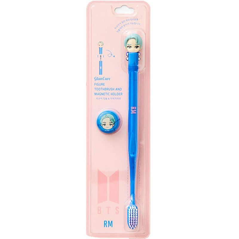 BTS [BTS Official Merchandise] Fans Gift - K-Pop Idols Goods - BTS Character Figure Toothbrush with Convenient Magnetic Holder (RM) - Image 1